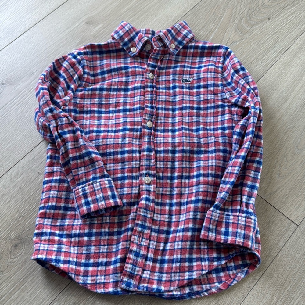 Vineyard Vines Flannel Button Up Shirt. 3T. Smoke and Pet Free Home.
